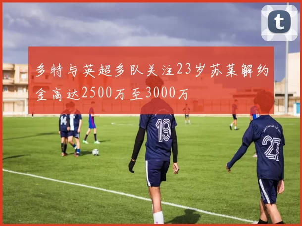 多特与英超多队关注23岁苏莱解约金高达2500万至3000万